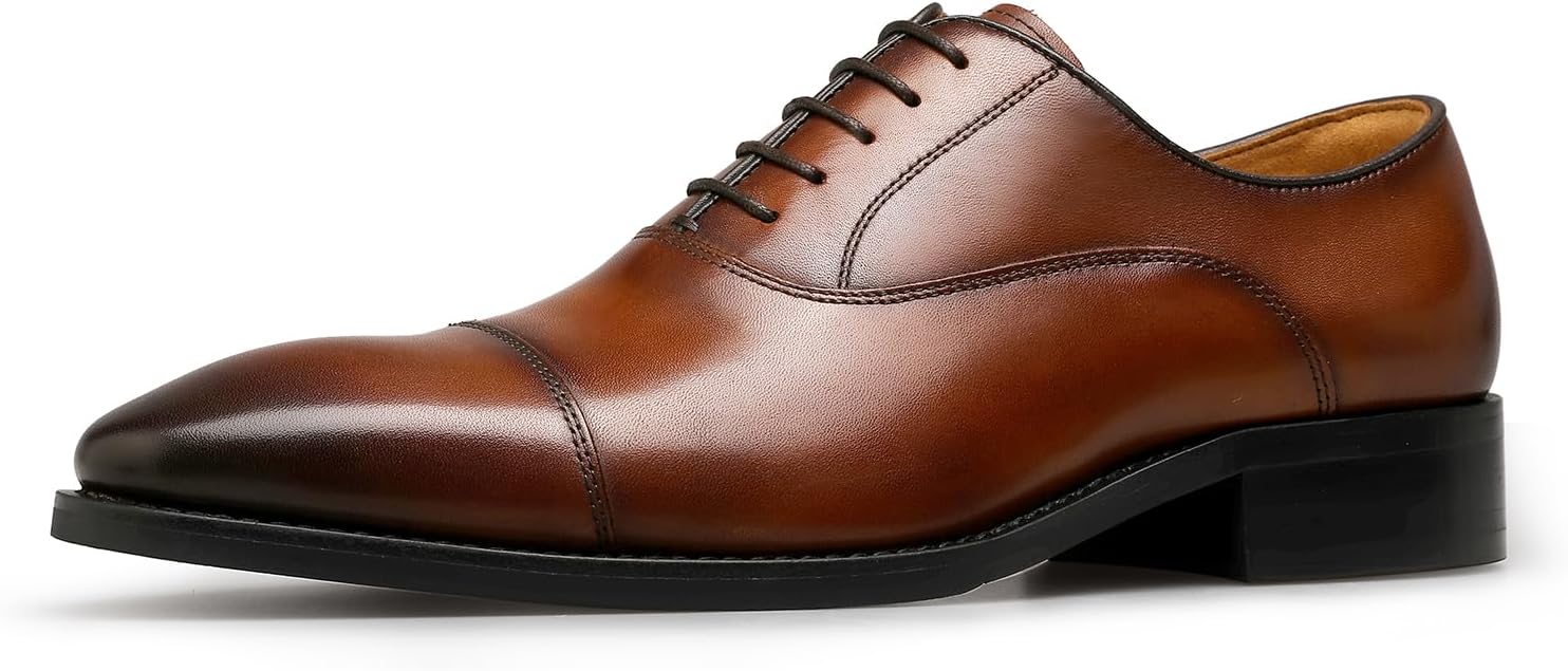 Men’s Dress Shoes Oxford lace up Formal Leather Shoes for Men