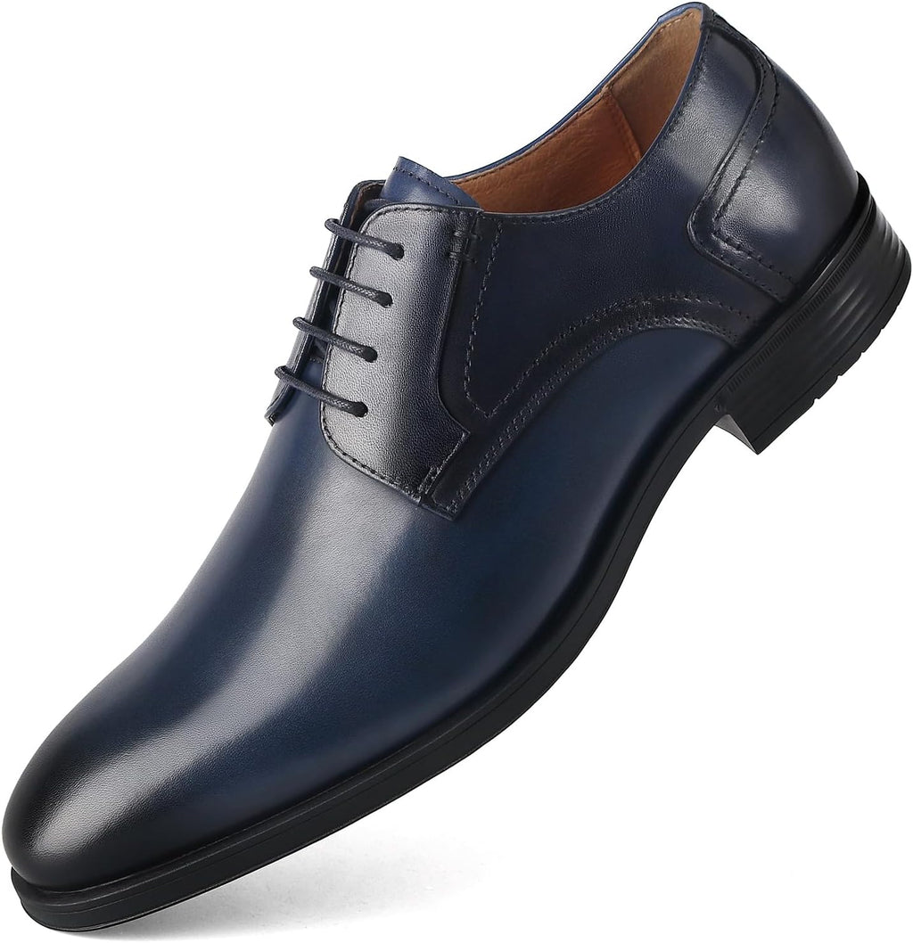 Men’s Slip On Oxford Dress Shoes Embossing Design Classic Lace Up Formal Oxford Shoes Moda Men’s Classic Modern Formal Oxford Wingtip Lace Up Dress Shoes for Business Wedding