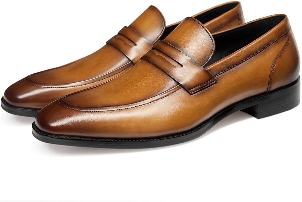 Men’s Dress Shoes Slip-On Loafers Formal Leather Shoes for Men